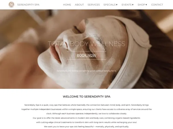 Serendipity Spa website
